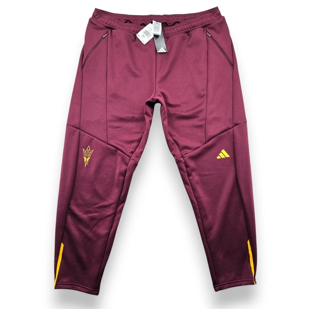 Adidas Arizona State Sun Devils Mens 2XL Maroon Athletic Pants NWT NCAA ASU